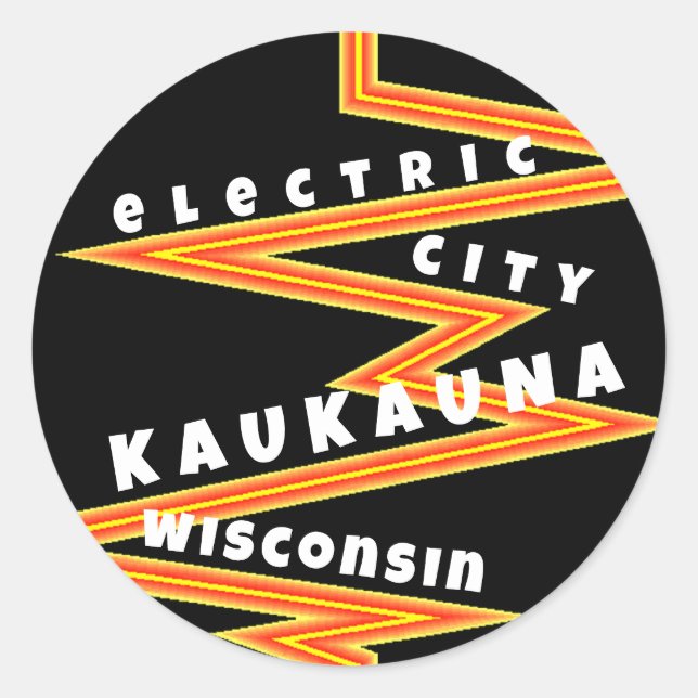 Stationery dots Kaukauna Wisconsin Electric City Runder Aufkleber (Vorderseite)