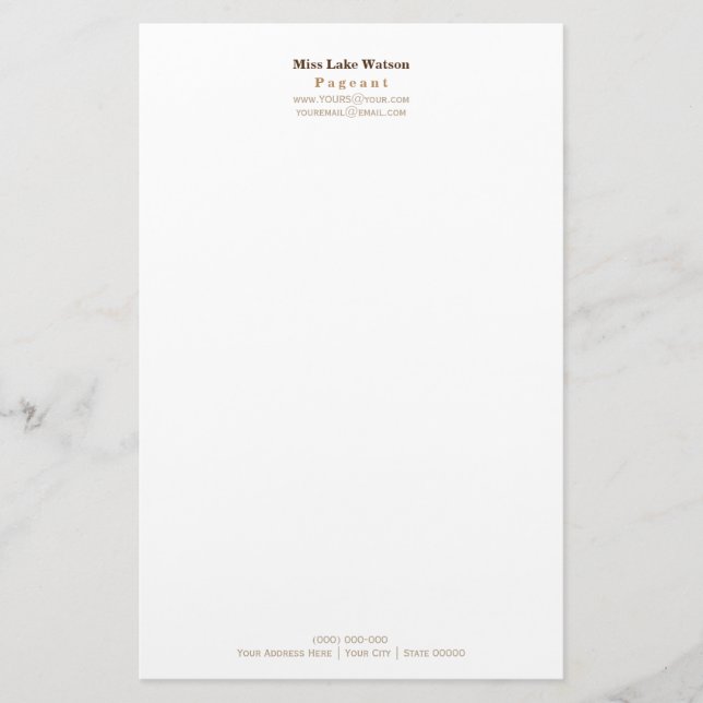 Stationery Gerecycelt 80lb Classic Stationery Briefpapier (Vorderseite)