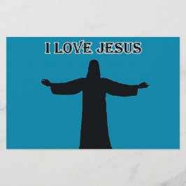 Stationery   i love jesus briefpapier