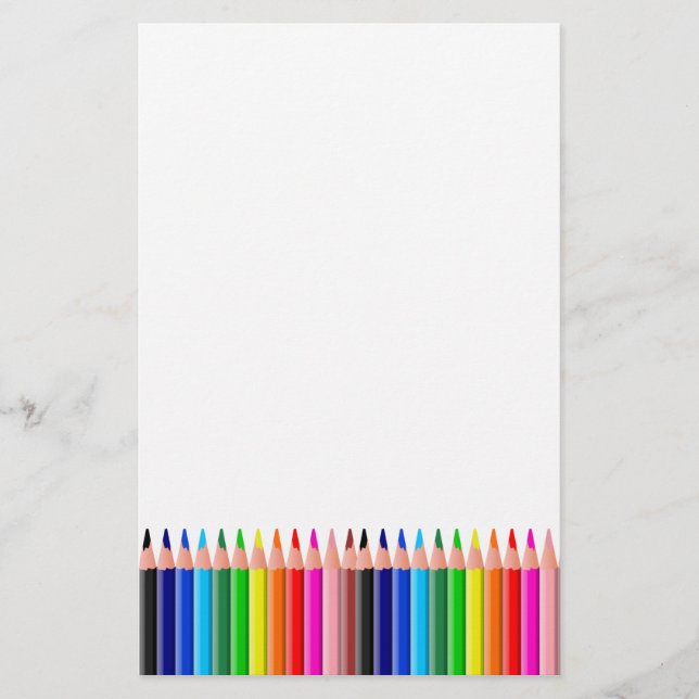 Stationery-Just für kids-farbene Stifte Briefpapier (Vorderseite)