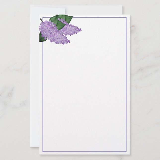 Stationery-Lilacs Stationery Briefpapier (Vorderseite)