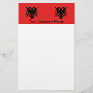 Stationery mit der Flagge Albaniens Briefpapier