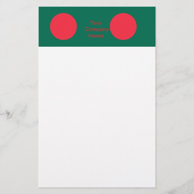 Stationery mit der Flagge Bangladeschs Briefpapier (Vorderseite)