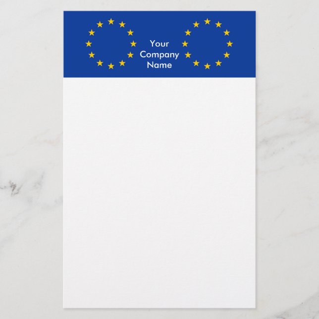 Stationery mit der Flagge der europäischen Gewerks Briefpapier (Vorderseite)