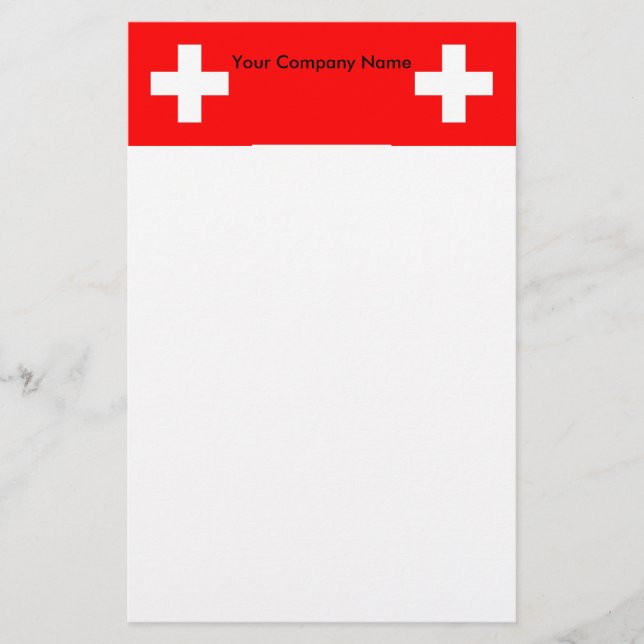 Stationery mit der Flagge der Schweiz Briefpapier (Vorderseite)