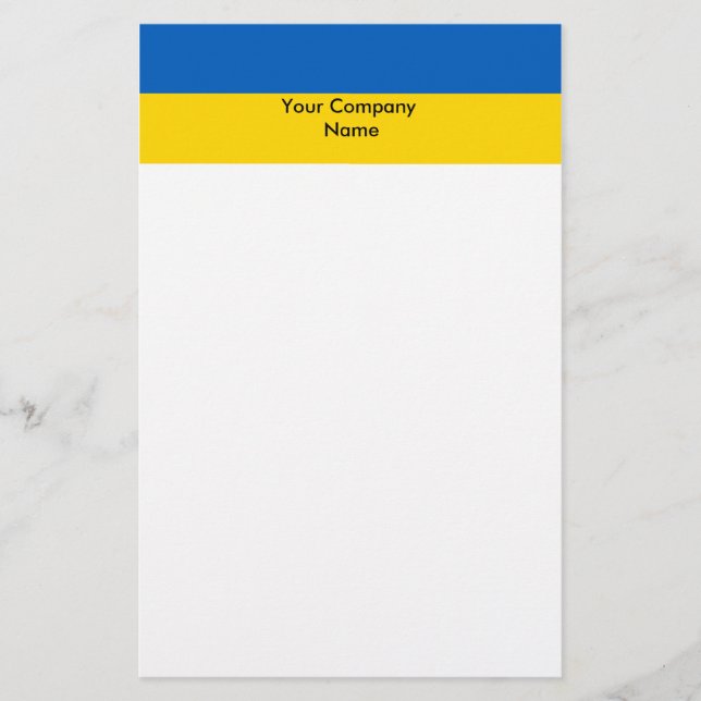 Stationery mit der Flagge der Ukraine Briefpapier (Vorderseite)