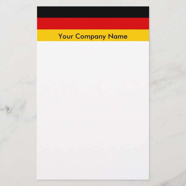 Stationery mit der Flagge Deutschlands Briefpapier (Vorderseite)