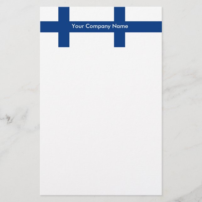 Stationery mit der Flagge Finnlands Briefpapier (Vorderseite)