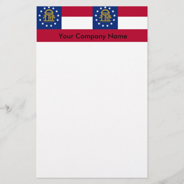 Stationery mit der Flagge Georgiens Briefpapier (Vorderseite)