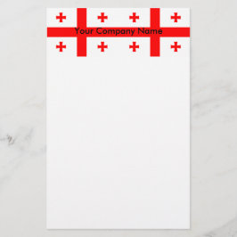 Stationery mit der Flagge Georgiens Briefpapier