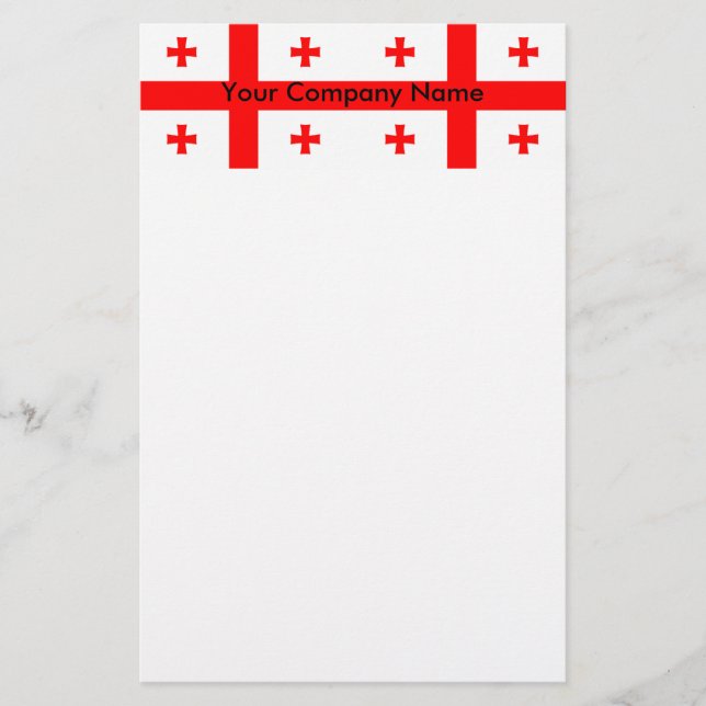 Stationery mit der Flagge Georgiens Briefpapier (Vorderseite)