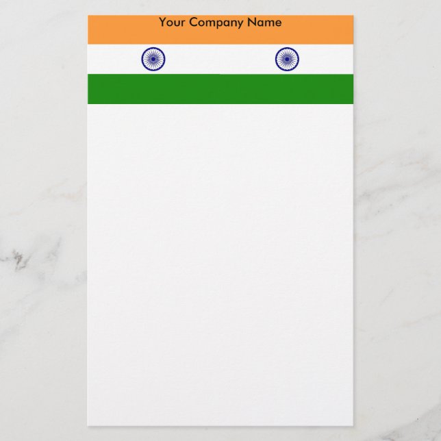Stationery mit der Flagge Indiens Briefpapier (Vorderseite)