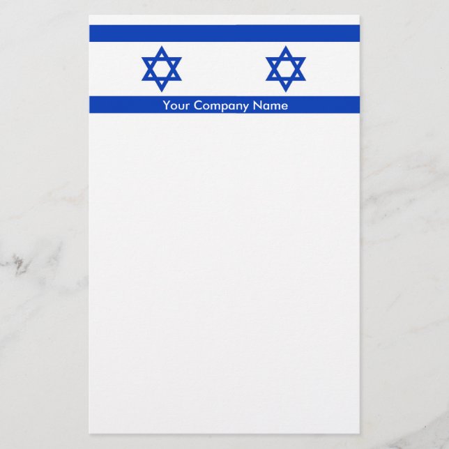 Stationery mit der Flagge Israels Briefpapier (Vorderseite)