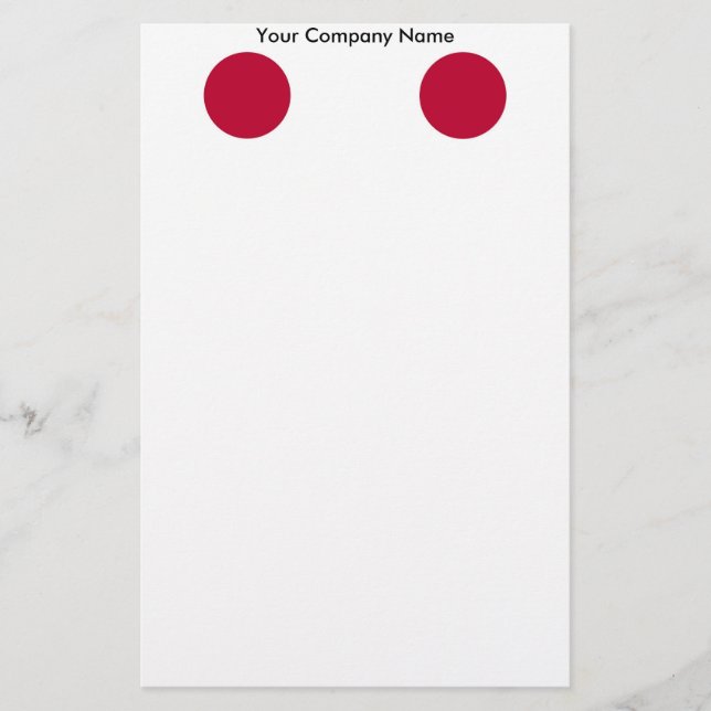 Stationery mit der Flagge Japans Briefpapier (Vorderseite)