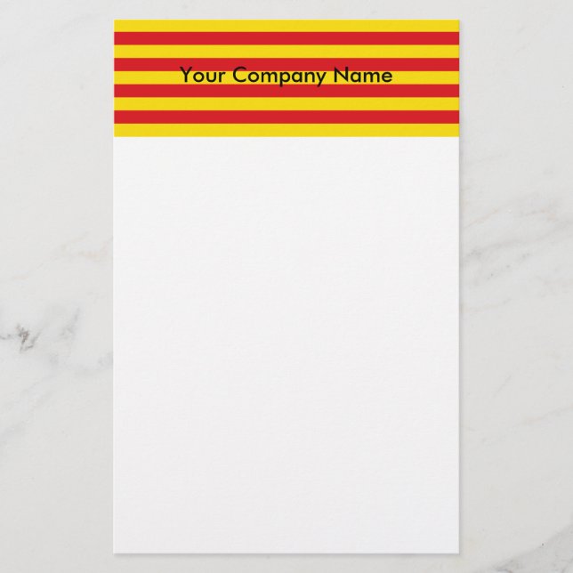 Stationery mit der Flagge Kataloniens Briefpapier (Vorderseite)