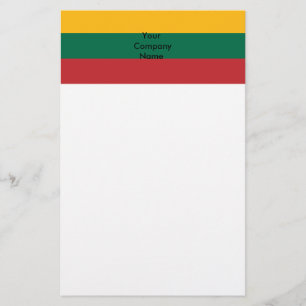 Stationery mit der Flagge Litauens Briefpapier