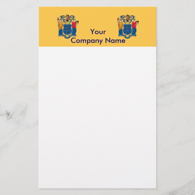 Stationery mit der Flagge New Jersey Briefpapier (Vorderseite)