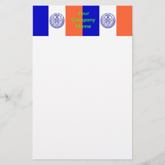 Stationery mit der Flagge New Yorks Briefpapier (Vorderseite)