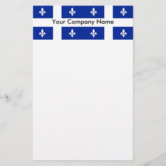 Stationery mit der Flagge Quebec, Kanada Briefpapier (Vorderseite)