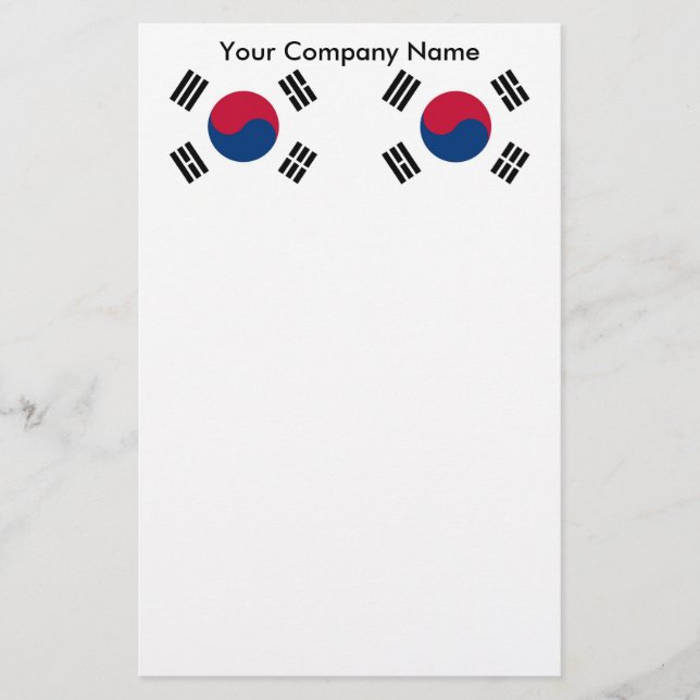 Stationery mit der Flagge Südkoreas Briefpapier (Vorderseite)