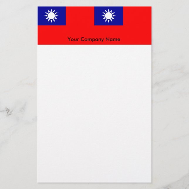 Stationery mit der Flagge Taiwans Briefpapier (Vorderseite)