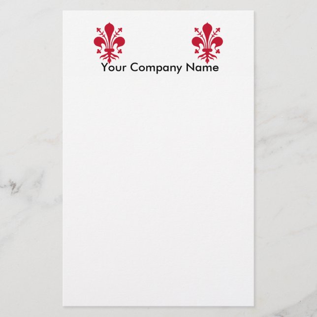 Stationery mit der Flagge von Florenz, Italien Briefpapier (Vorderseite)