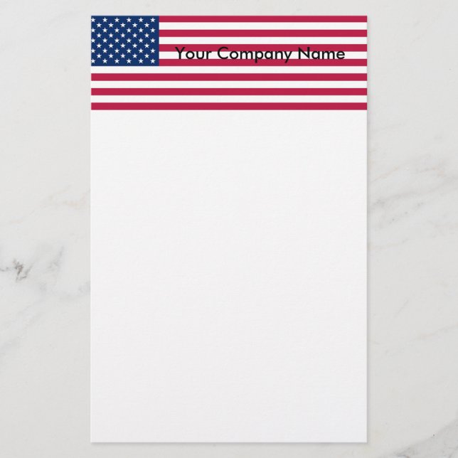 Stationery mit der Flagge von USA Briefpapier (Vorderseite)