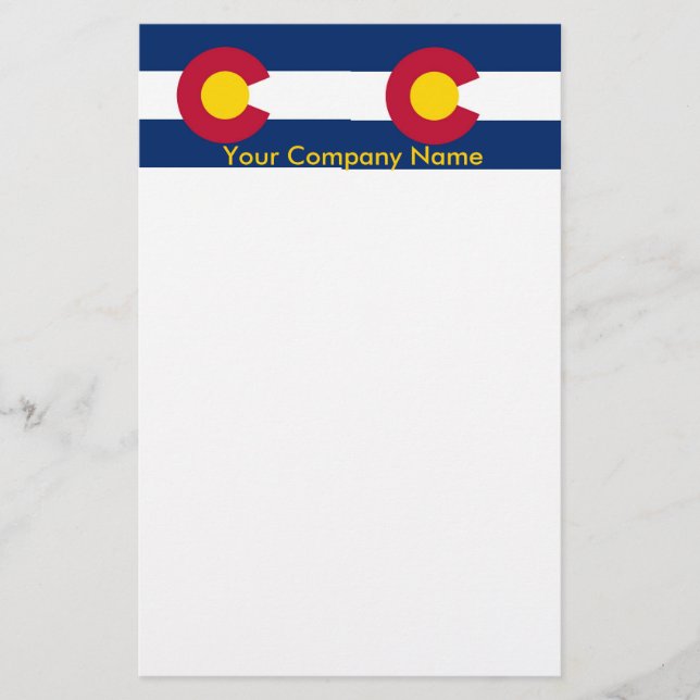 Stationery mit Fahne Colorado Briefpapier (Vorderseite)
