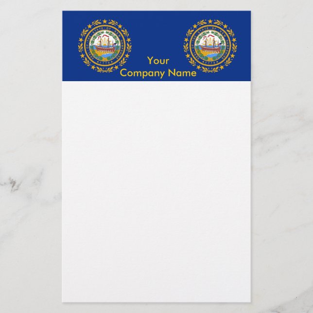 Stationery mit Fahne in New Hampshire Briefpapier (Vorderseite)