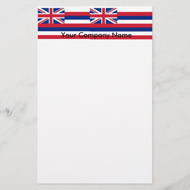 Stationery mit Flagge Hawaiis Briefpapier (Vorderseite)