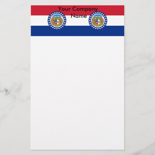 Stationery mit Flagge in Missouri Briefpapier (Vorderseite)