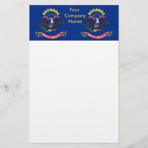 Stationery mit Flagge in Nord-Dakota Briefpapier