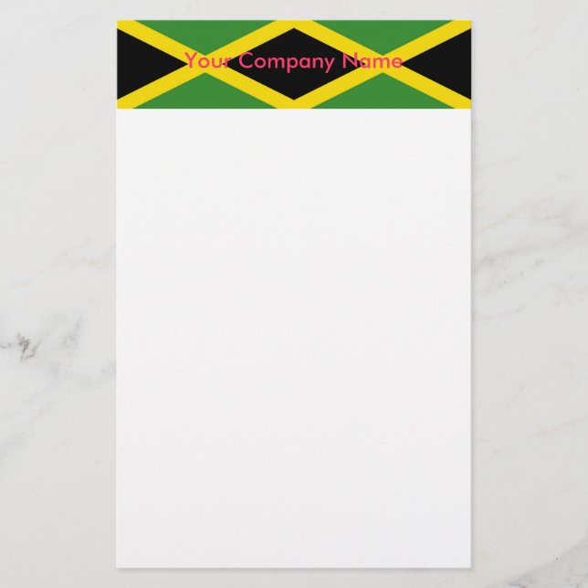 Stationery mit Flagge Jamaikas Briefpapier (Vorderseite)
