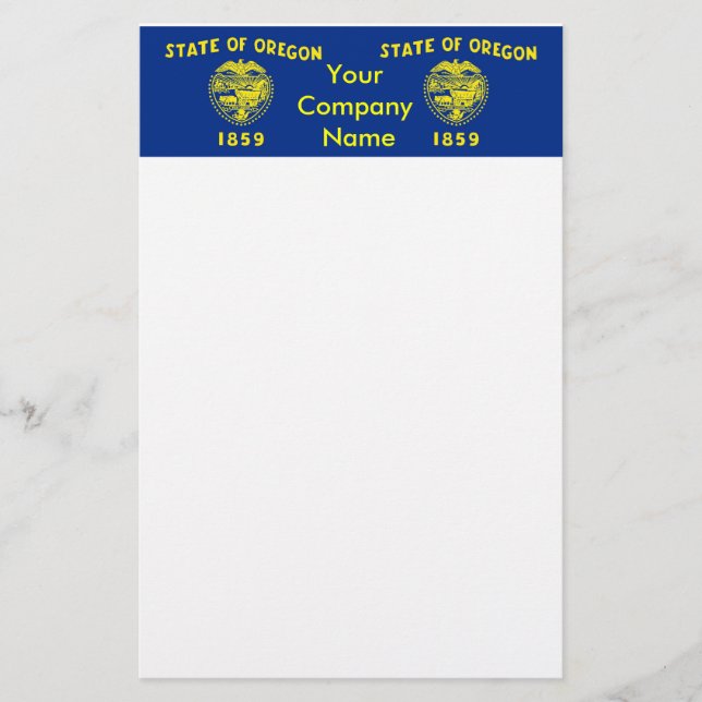 Stationery mit Flagge Oregon Briefpapier (Vorderseite)