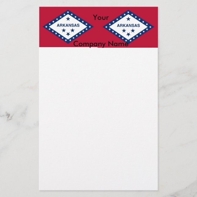 Stationery mit Flagge von Arkansas Briefpapier (Vorderseite)