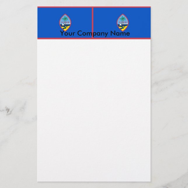 Stationery mit Flagge von Guam Briefpapier (Vorderseite)