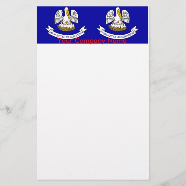 Stationery mit Flagge von Louisiana Briefpapier (Vorderseite)