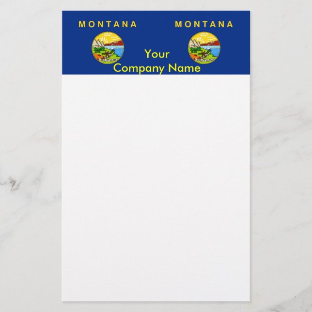 Stationery mit Flagge von Montana Briefpapier (Vorderseite)