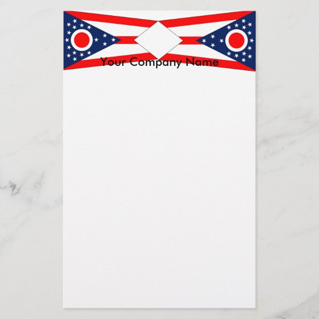Stationery mit Flagge von Ohio Briefpapier (Vorderseite)