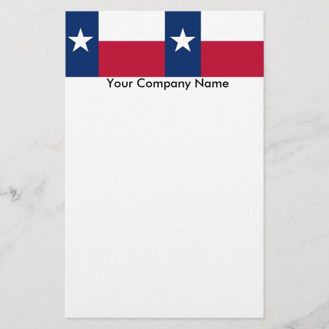 Stationery mit Flagge von Texas Briefpapier (Vorderseite)
