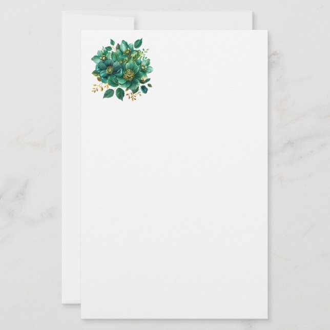 Stationery Paper-Floral Briefpapier (Vorderseite)
