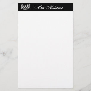 Stationery Paper Pageant Crown & Title Briefpapier