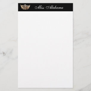Stationery Paper Pageant Crown & Title Briefpapier