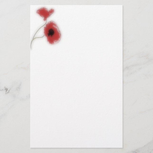 Stationery poppy briefpapier (Vorderseite)