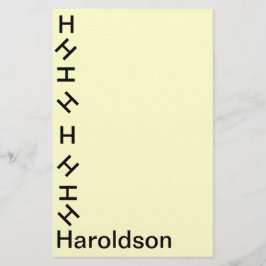 Stationery - Tumbling Monogram (Nachname) Briefpapier