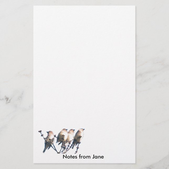 Stationery - WaxWing - Notizen von ... Briefpapier (Vorderseite)
