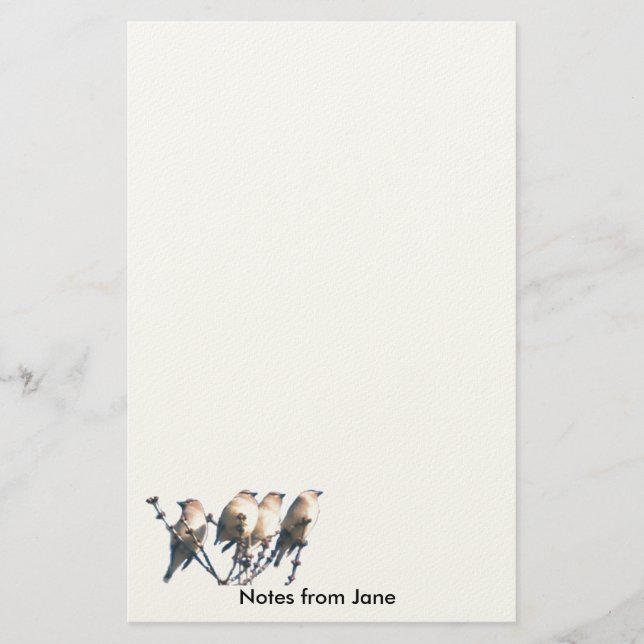 Stationery - WaxWing - Notizen von ... Briefpapier (Vorderseite)