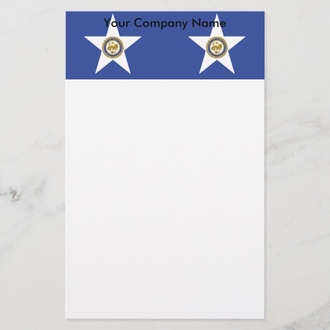 Stationery with Flag Houston City, USA Briefpapier (Vorderseite)