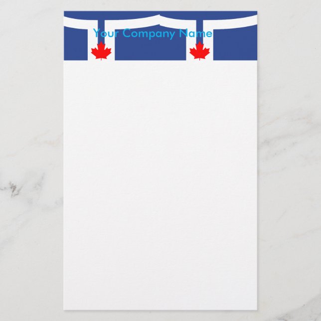 Stationery with Flag of Toronto, Canada Briefpapier (Vorderseite)