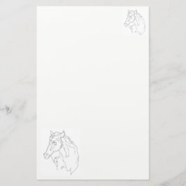 Stationery Zeichn eines Pferdes Briefpapier